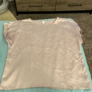Light pink satin shirt